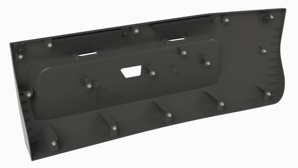 CM 37129 - HINTERES TÜRKLEBEBAND – MIT LINKER PLATTE – GRAU