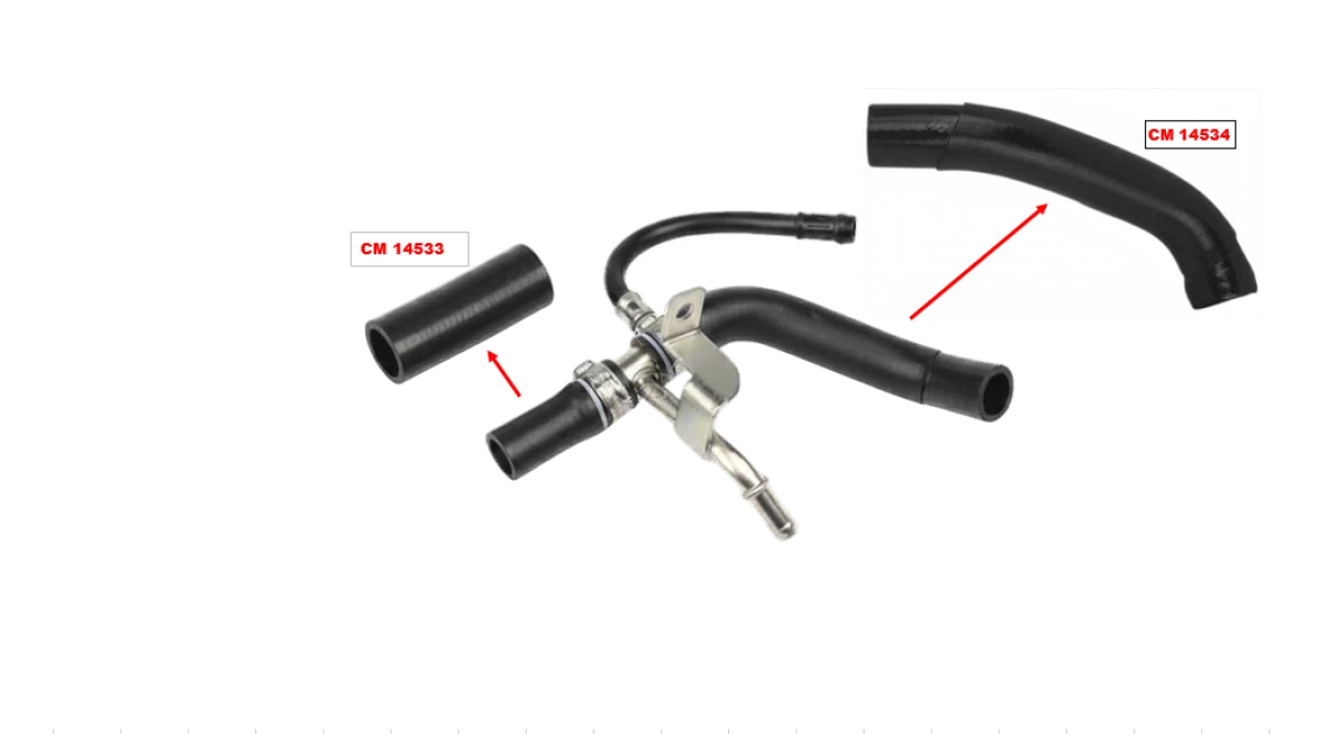 CM 14540 - EGR HORTUMU KISA VE UZUN TAKIM METAL BORU HARİÇ